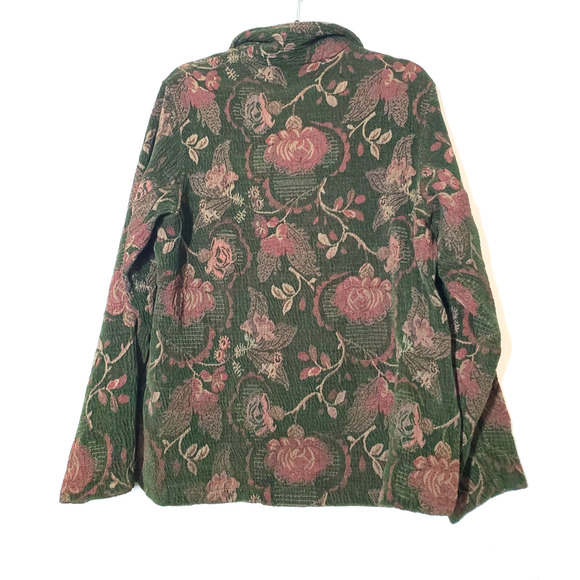 CMC Color Me Cotton Brocade Womens XL Jacket Jacquard Tapestry Floral Coat Art - Picture 4 of 9